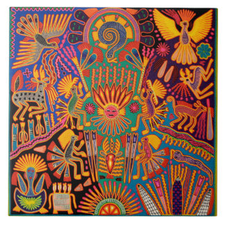 Kunst Oaxacas Mexiko mexikanische Stammes- Boho Fliese
