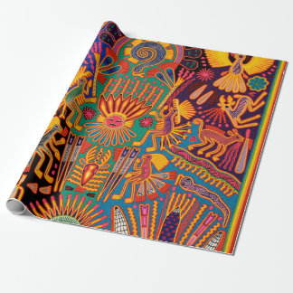 Kunst Oaxacas Mexiko mexikanische Stammes- Boho Geschenkpapier