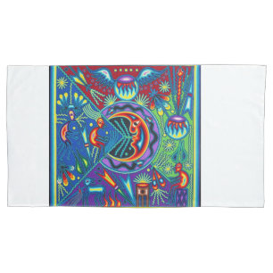 Kunst Oaxacas Mexiko mexikanische Stammes- Boho Kissenbezug