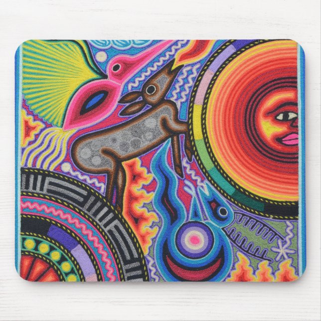 Kunst Oaxacas Mexiko mexikanische Stammes- Boho Mousepad (Vorne)