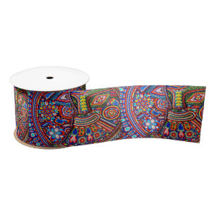 Kunst Oaxacas Mexiko mexikanische Stammes- Boho Satinband