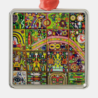 Kunst Oaxacas Mexiko mexikanische Stammes- Boho Silbernes Ornament