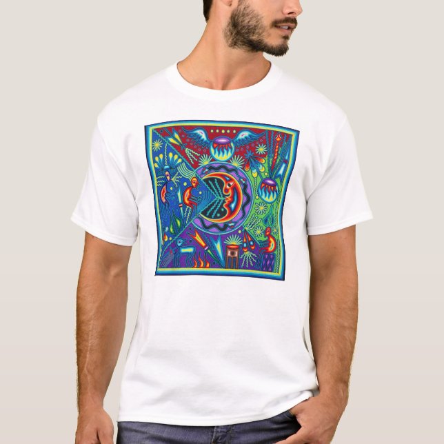 Kunst Oaxacas Mexiko mexikanische Stammes- Boho T-Shirt (Vorderseite)