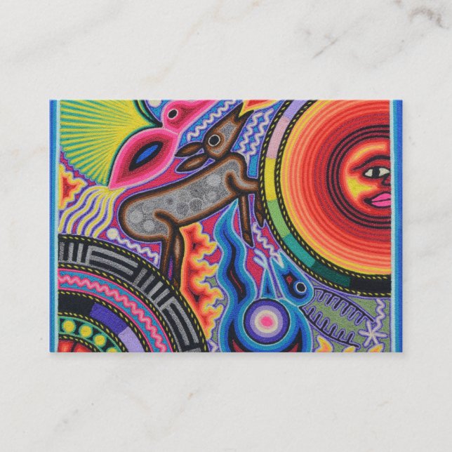 Kunst Oaxacas Mexiko mexikanische Stammes- Boho Visitenkarte (Vorderseite)