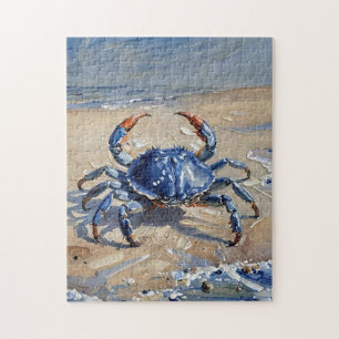 Kunst-Öldruck einer Blaukrabbe Puzzle