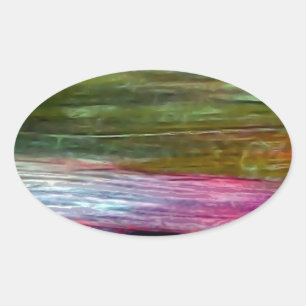 Kunst Ovaler Aufkleber