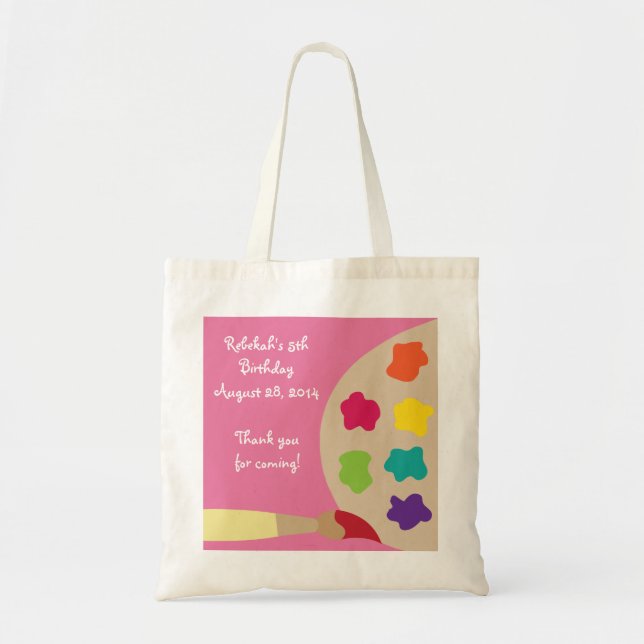 Kunst-Paletten-personalisierte Tasche - Rosa (Vorne)