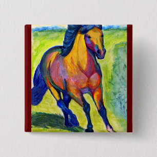 Kunst-Pferd Button