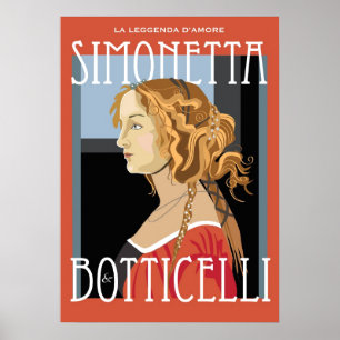 Kunst-Plakat: Botticelli Simonetta Vespuci: 20x28 Poster