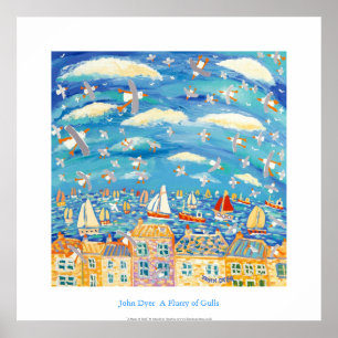 Kunst-Plakat: Eine Aufregung der Möven, Falmouth Poster
