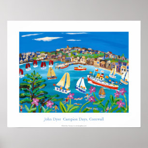 Kunst-Plakat: Feuernelken-Tage, Cornwall durch Poster