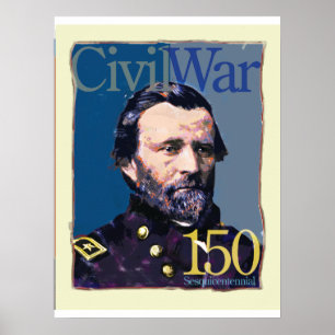 Kunst-Plakat Ulysses S. Grant Civil Kriegs-150 Poster