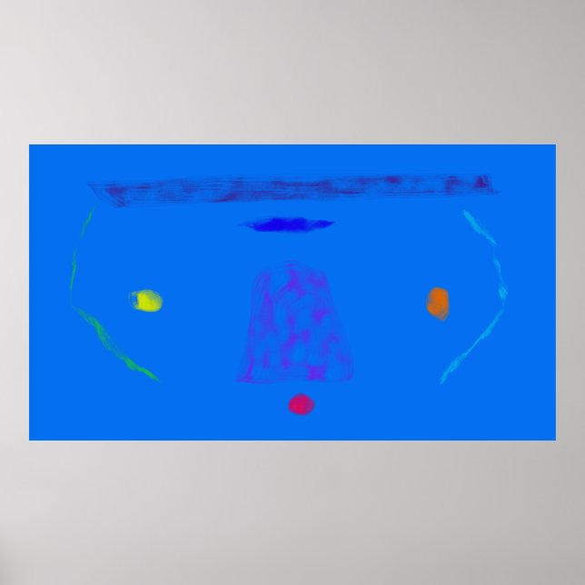 Kunst Potpourri Himmelblau minimalistischer abstra Poster (Vorne)