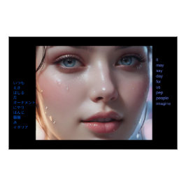 Kunst Potpourri Mädchen und Gedicht Poster