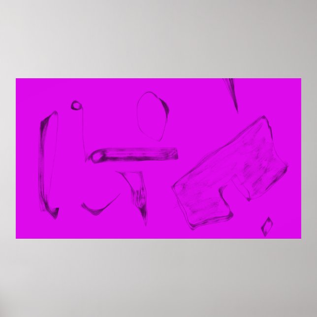 Kunst Potpourri  Pink Absract Minimalismus Poster (Vorne)