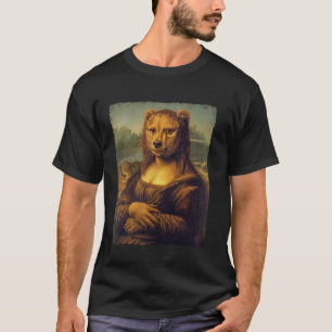 Kunst Renaissance Gemälde Lustiger Mona Lisa Bär T-Shirt