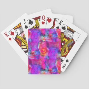 Kunst rosa, blau, rote Textur Hintergrund Spielkarten