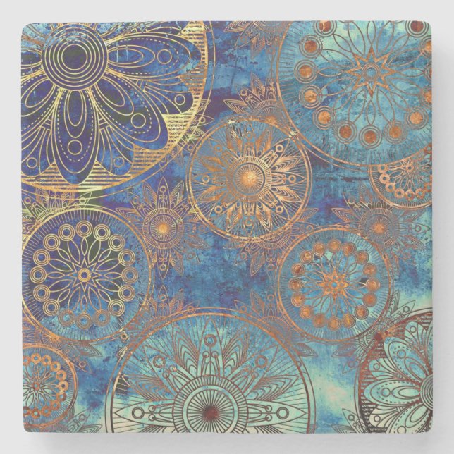 Kunst-Schmutzmuster Steinuntersetzer (Vorderseite)