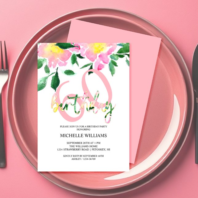 Kunst, Sommer Flora Wasserfarben Kunst, Dichtung u Einladung (Von Creator hochgeladen)