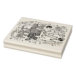 Kunst statt Krieg Zeichnend Illustration Gummistempel