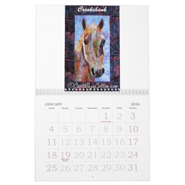 Kunst-Steppdecken-Kalender Kalender (Jan 2026)