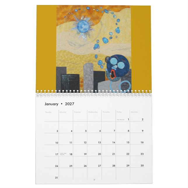 Kunst steppt 2011 kalender (Jan 2027)