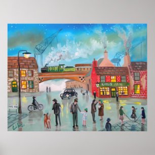 Kunst Straßenszenenzug Gordons Bruce Poster