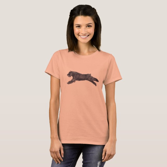 Kunst-T - Shirt Bouvier DES Flanderes Hunde (Vorne ganz)