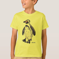 Kunst-T - Shirt: Pinguin-gelber