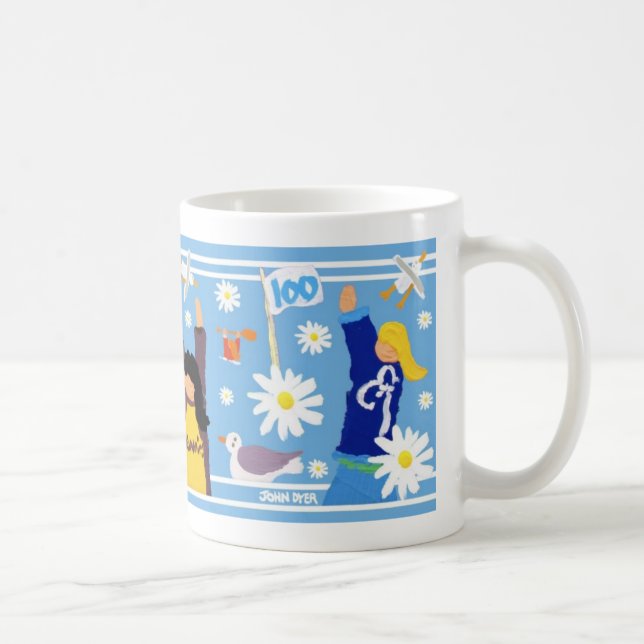Kunst-Tasse: Führer 100 Jahrhundert-Tasse. Blau Tasse (Rechts)