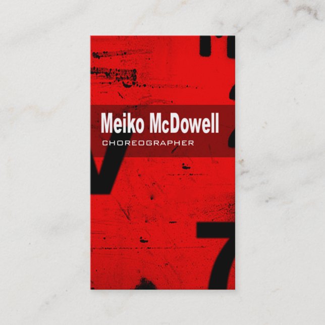 Kunst-Technologie-Visitenkarte "Choreograf " Visitenkarte (Vorderseite)
