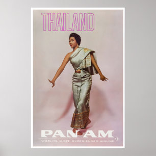 Kunst Thailand Reiseplakat Wandbild Poster