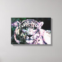 Kunst - überzogene Canvas - Schneeleopard-Mischmed
