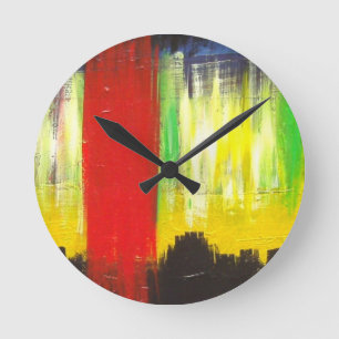 Kunst-Uhr durch Thurman Hubbard Runde Wanduhr