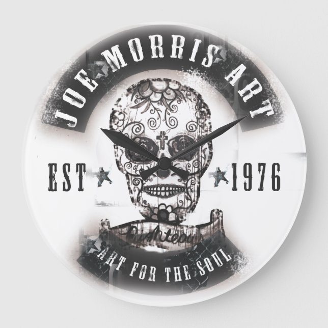 Kunst-Uhr Joes Morris Große Wanduhr (Vorderseite)