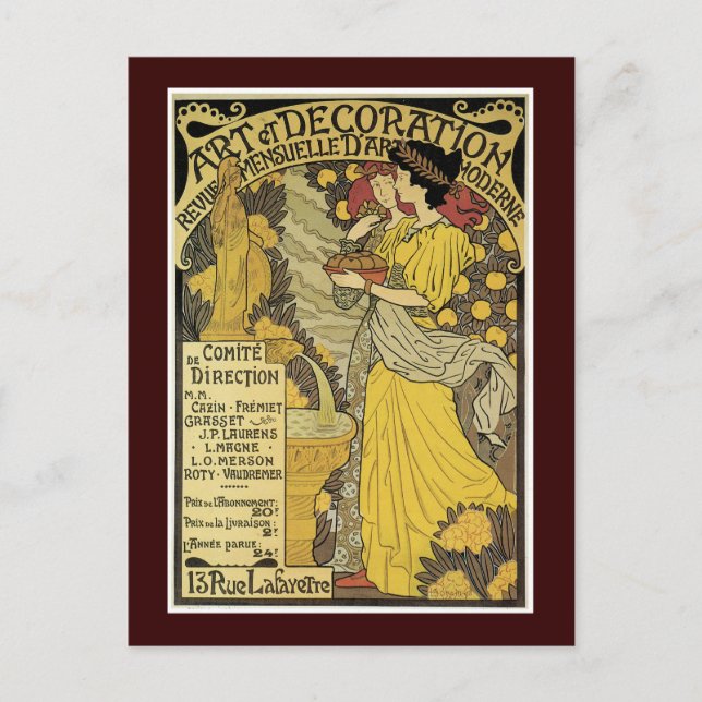 Kunst und Dekoration Postkarte (Vorderseite)