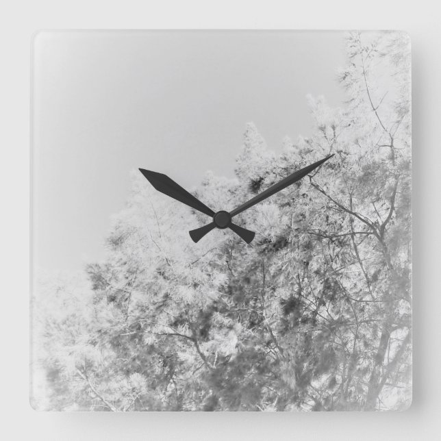 KUNST UND DESIGN DER Wall-Clock-KUNST Quadratische Wanduhr (Vorderseite)