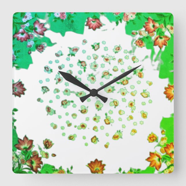 KUNST UND DESIGN DER Wall-Clock-KUNST Quadratische Wanduhr (Vorderseite)