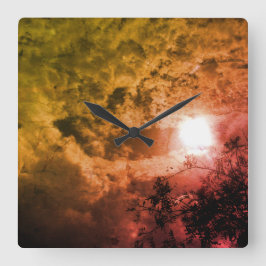 KUNST UND DESIGN DER Wall-Clock-KUNST Quadratische Wanduhr