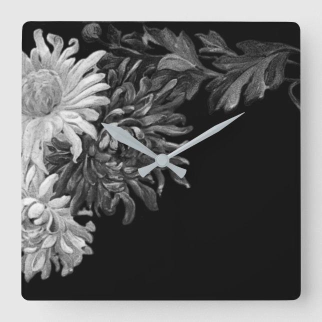 KUNST UND DESIGN DER Wall-Uhr Quadratische Wanduhr (Vorderseite)