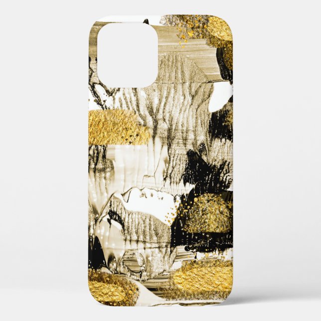 Kunst und Gold. Trendfarben mit goldener Farbe und Case-Mate iPhone Hülle (Rückseite)