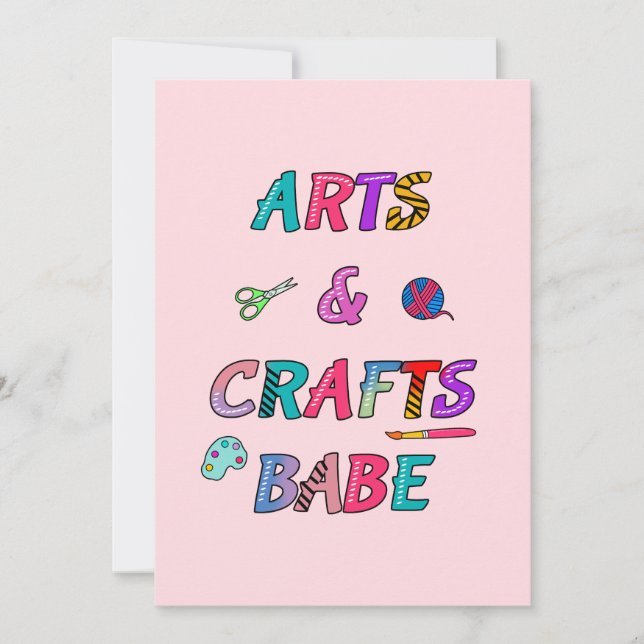 Kunst und Handwerk Babe Feiertagskarte (Vorderseite)