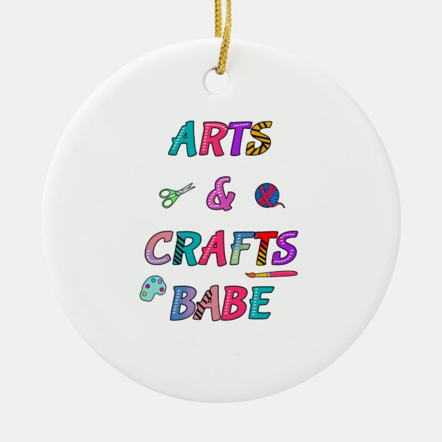 Kunst und Handwerk Babe Keramik Ornament (Vorne)