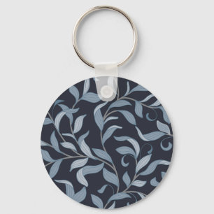 Kunst und Handwerk Blaues Leaf Botanisches Schlüsselanhänger