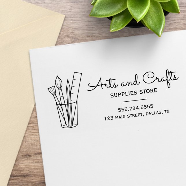 Kunst und Handwerk liefert Geschäftsinformationen Gummistempel (Von Creator hochgeladen)