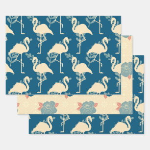Kunst und Handwerk Stil dekoriert Flamingo gemuste Geschenkpapier Set