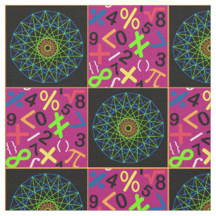Kunst-und Mathe-Gewebe, magentarot Stoff