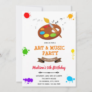 Kunst und Party Einladung