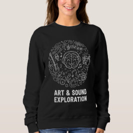Kunst- und Sounderkundung – Handgezeichnete Musik Sweatshirt