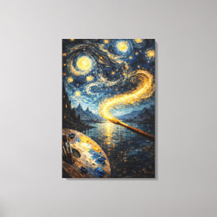 Kunst unter Ihren Fingern – Himmlischer Pinsel & P Leinwanddruck